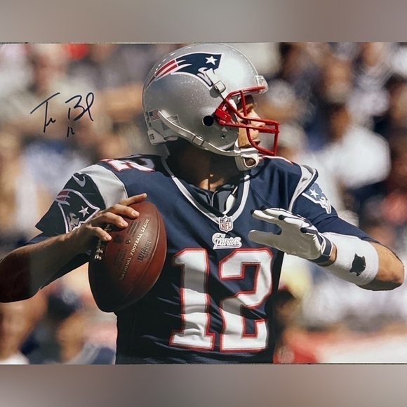 Tom brady autographed patriots signed  photo Tampa bay buccaneers​ - Picture 1 of 1